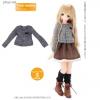  AZONE PureNeemo Romantic Girly Ribbon Accent Cardigan Grey Fit Dal Pullip Blythe Momoko Obitsu 