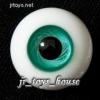  Extra High Grade & Quality Glass Eye 8mm Blue Green Vein HG PF Lati White 