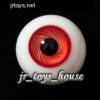  Extra High Grade & Quality Glass Eye 14mm Red Vein HG for MSD 1/4 YoSD 