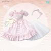  Volks HTDP Kyoto 12 Dollfie Dream Pink Check Dress Set DDS DD SS/S/M Bust 