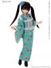  Azone Pureneemo PNM Modish Kimono/Hakama Set Star Candy Blue Green Pullip Obitsu 