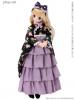  Azone Pureneemo PNXS Girls Kimono/Ruffle Hakama Set Hinazakura Black DAL Obitsu 