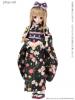  Azone Pureneemo PNXS Girls Kimono/Ruffle Hakama Set Hinazakura Black DAL Obitsu 