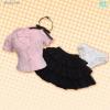  Volks DD Fes 2016 Dollfie Dream Ruffle Blouse Set Black / Pink DDS DD L Bust 